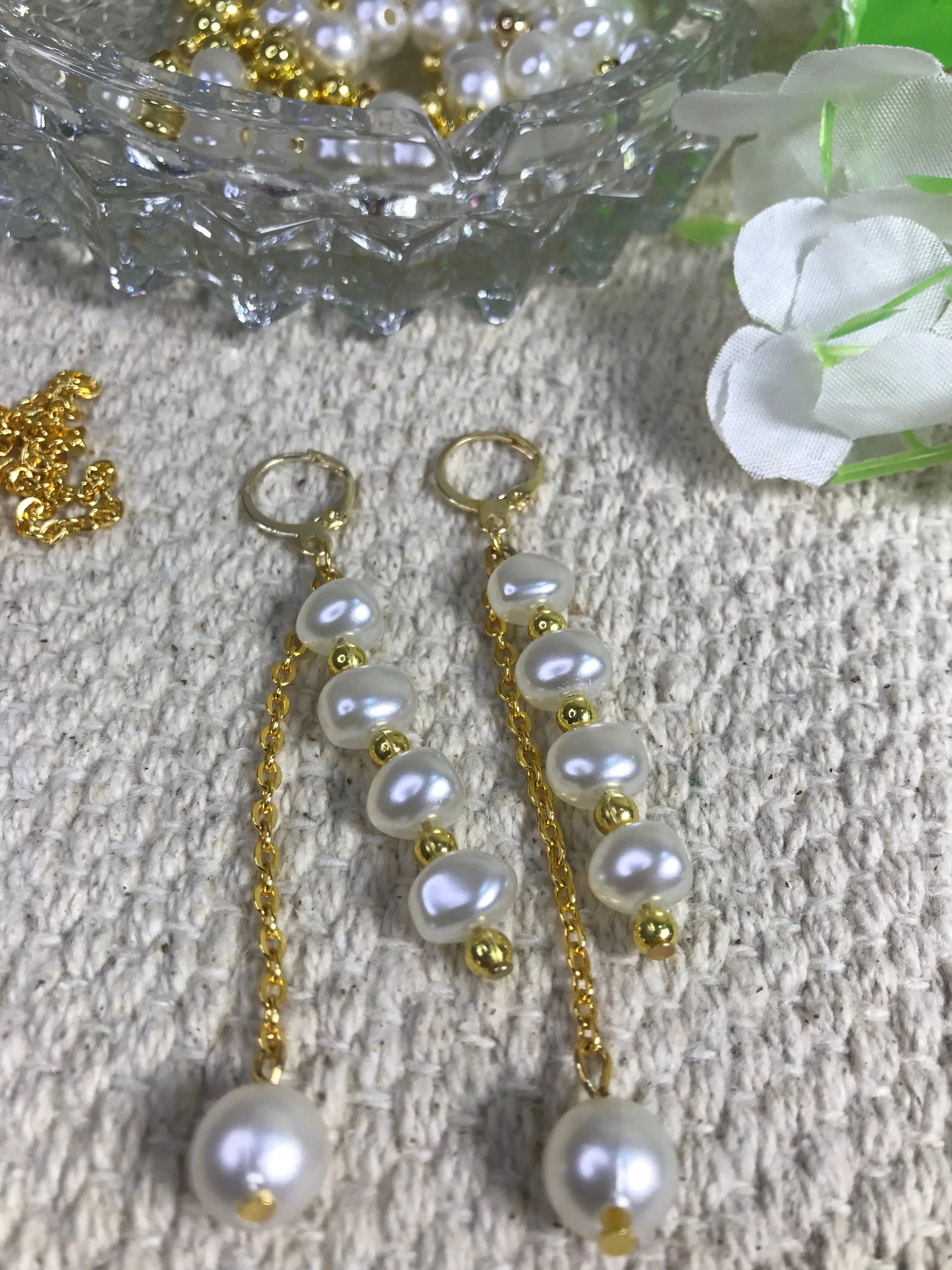 Handmade Elegant Pearl Drop Earrings for Women & Girls Lara Endless