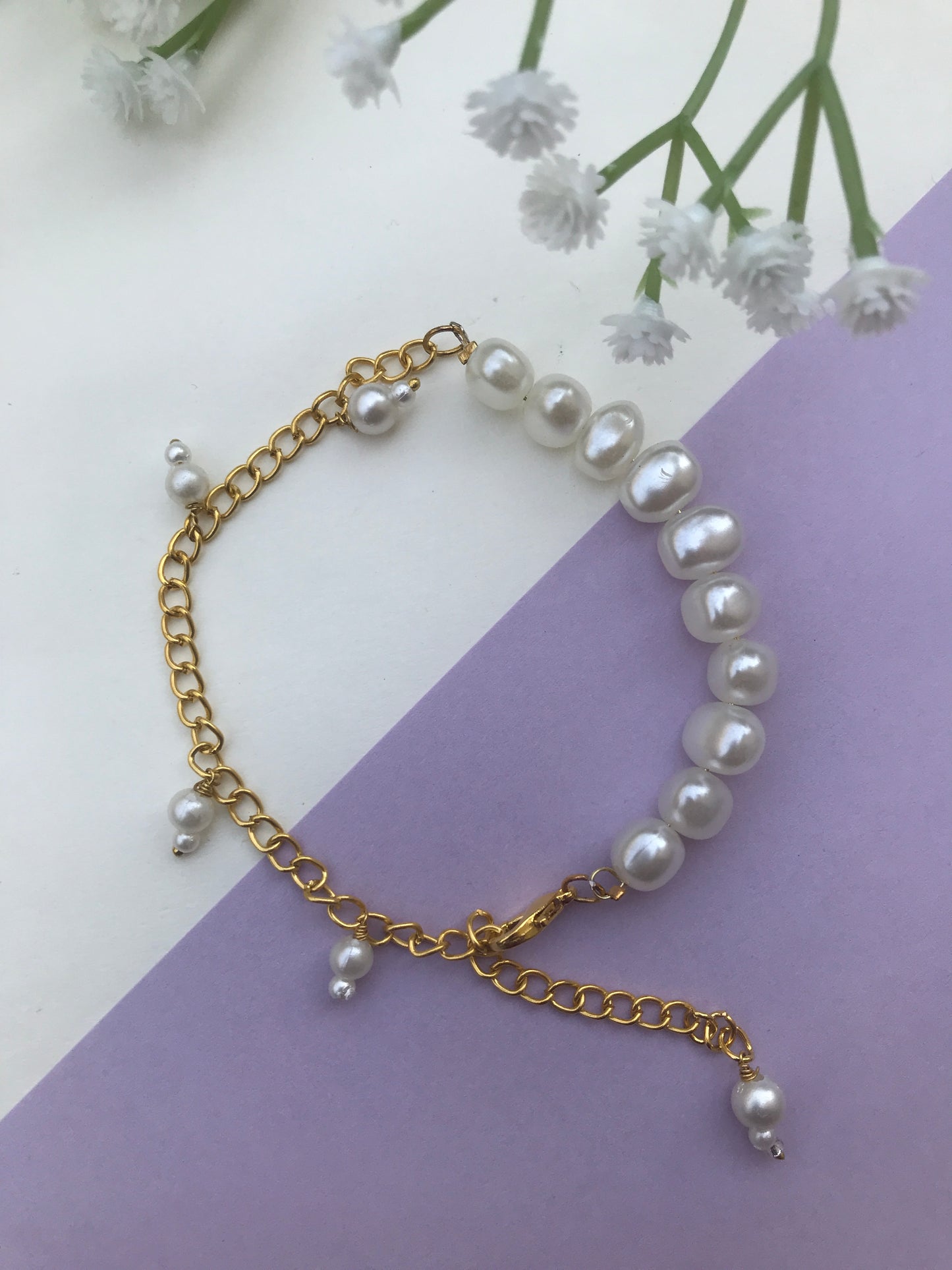 Luxe Nugget Pearl Bracelet