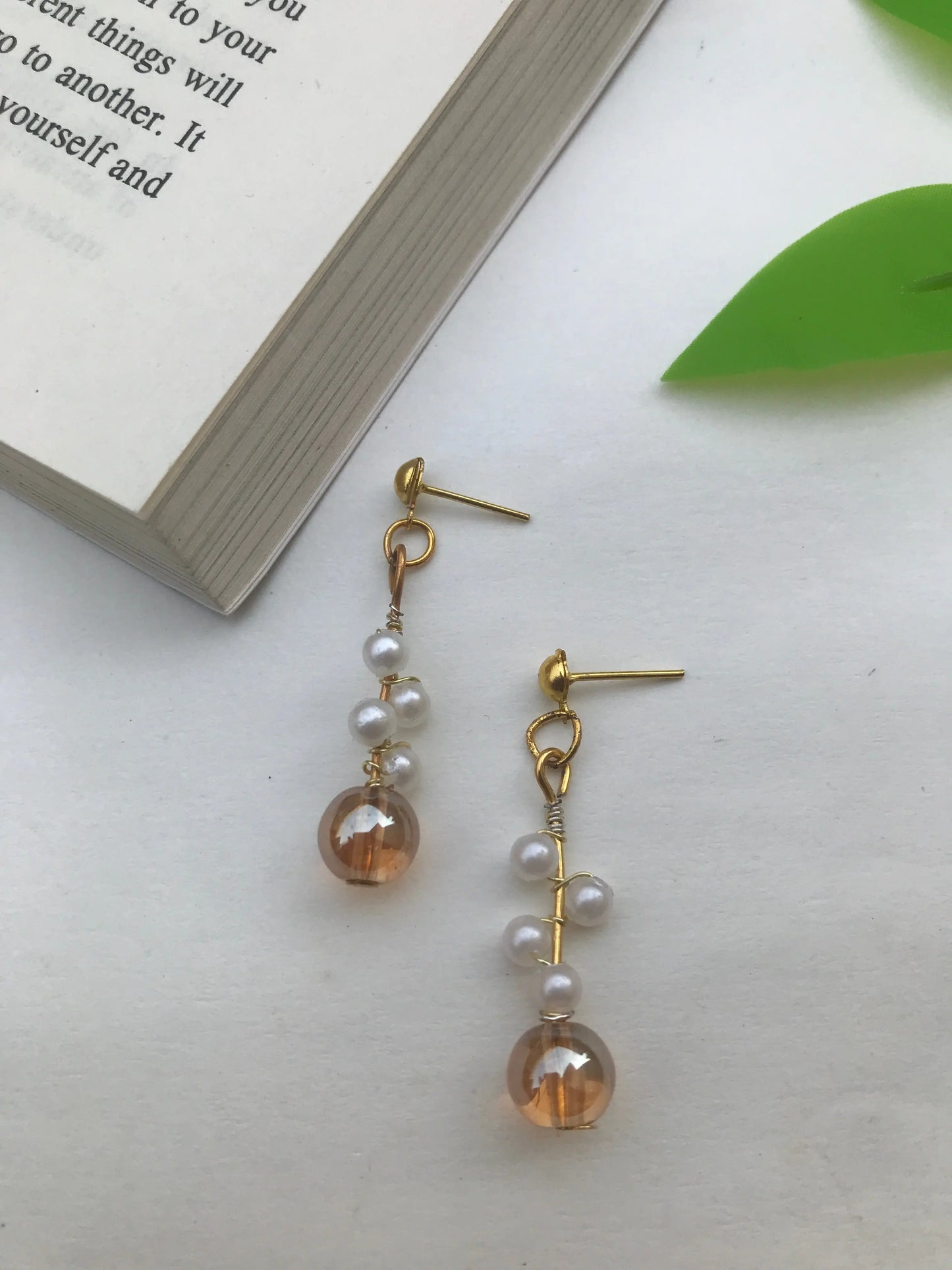 Elegant Glass Bead Dangle Earrings for Women & Girls Lara Endless