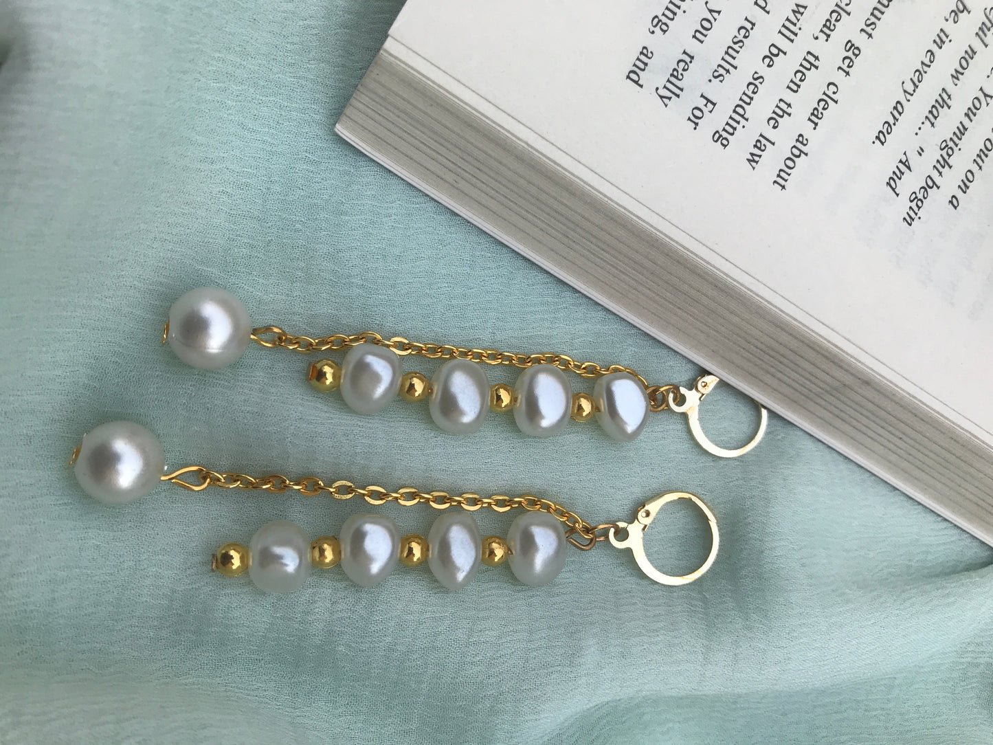 Handmade Elegant Pearl Drop Earrings for Women & Girls