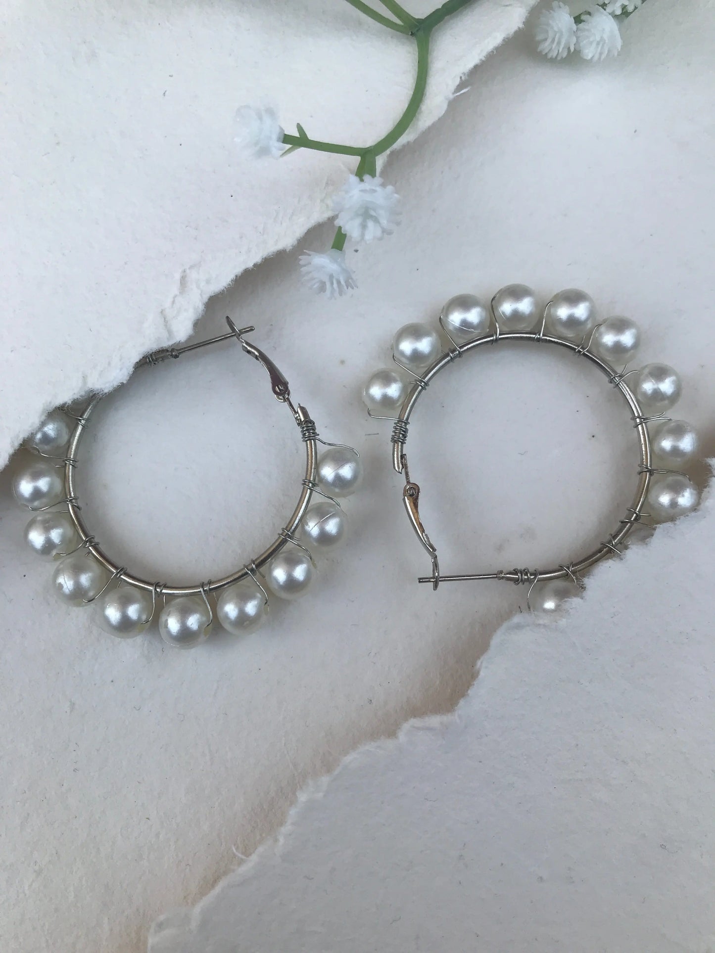 Pearl Hoop Earrings for Women & Girls Lara Endless