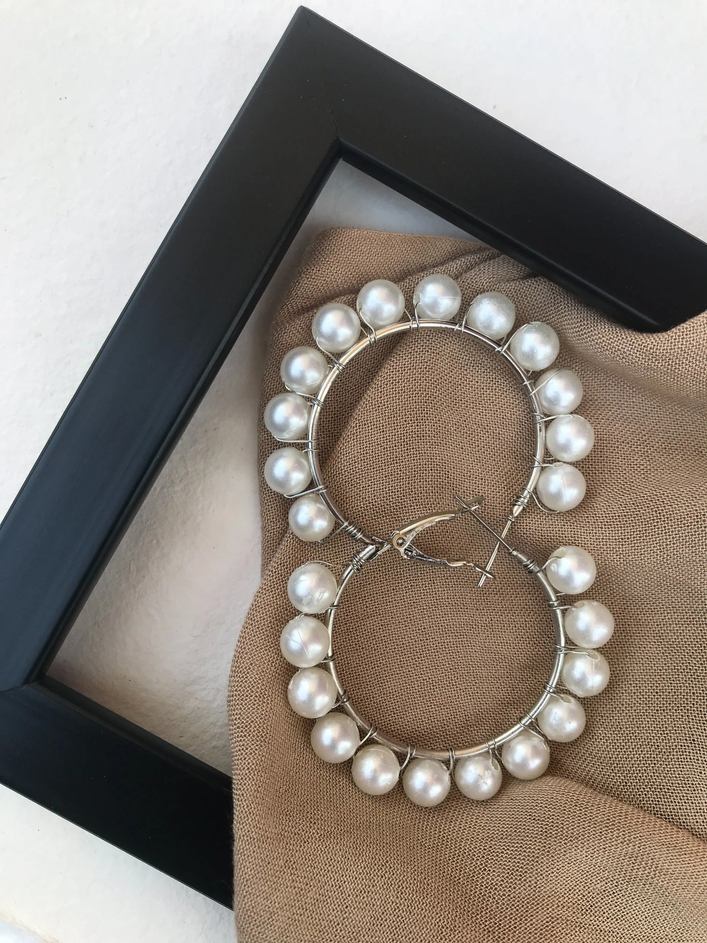 Pearl Hoop Earrings for Women & Girls Lara Endless