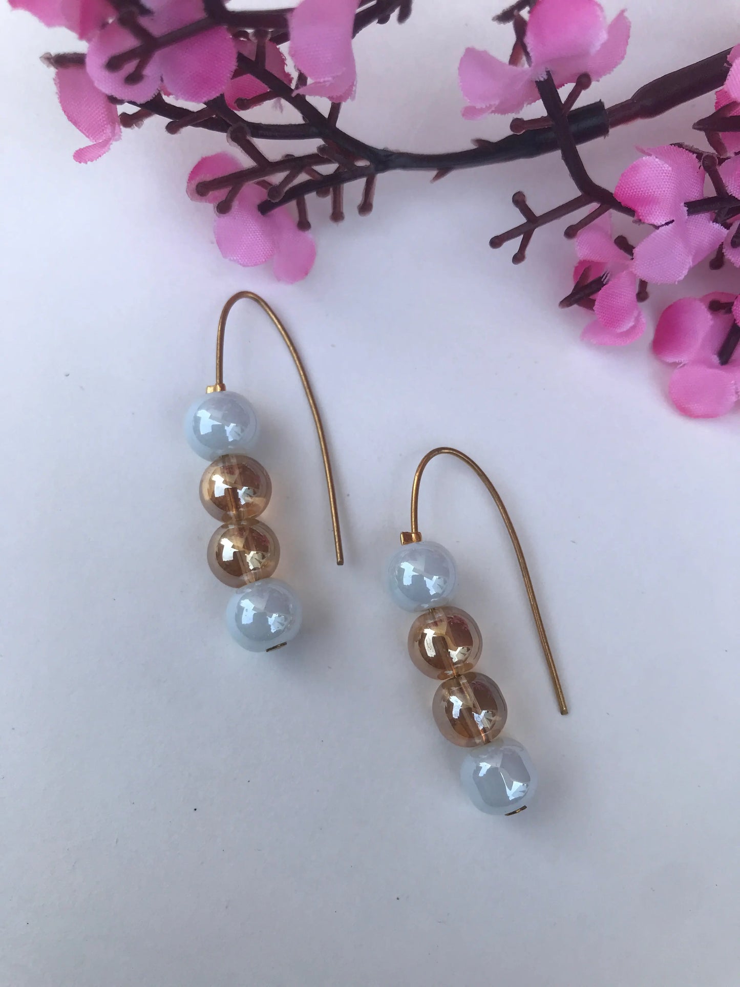 Elegant Glass Bead Hook Earrings for Women & Girls Lara Endless