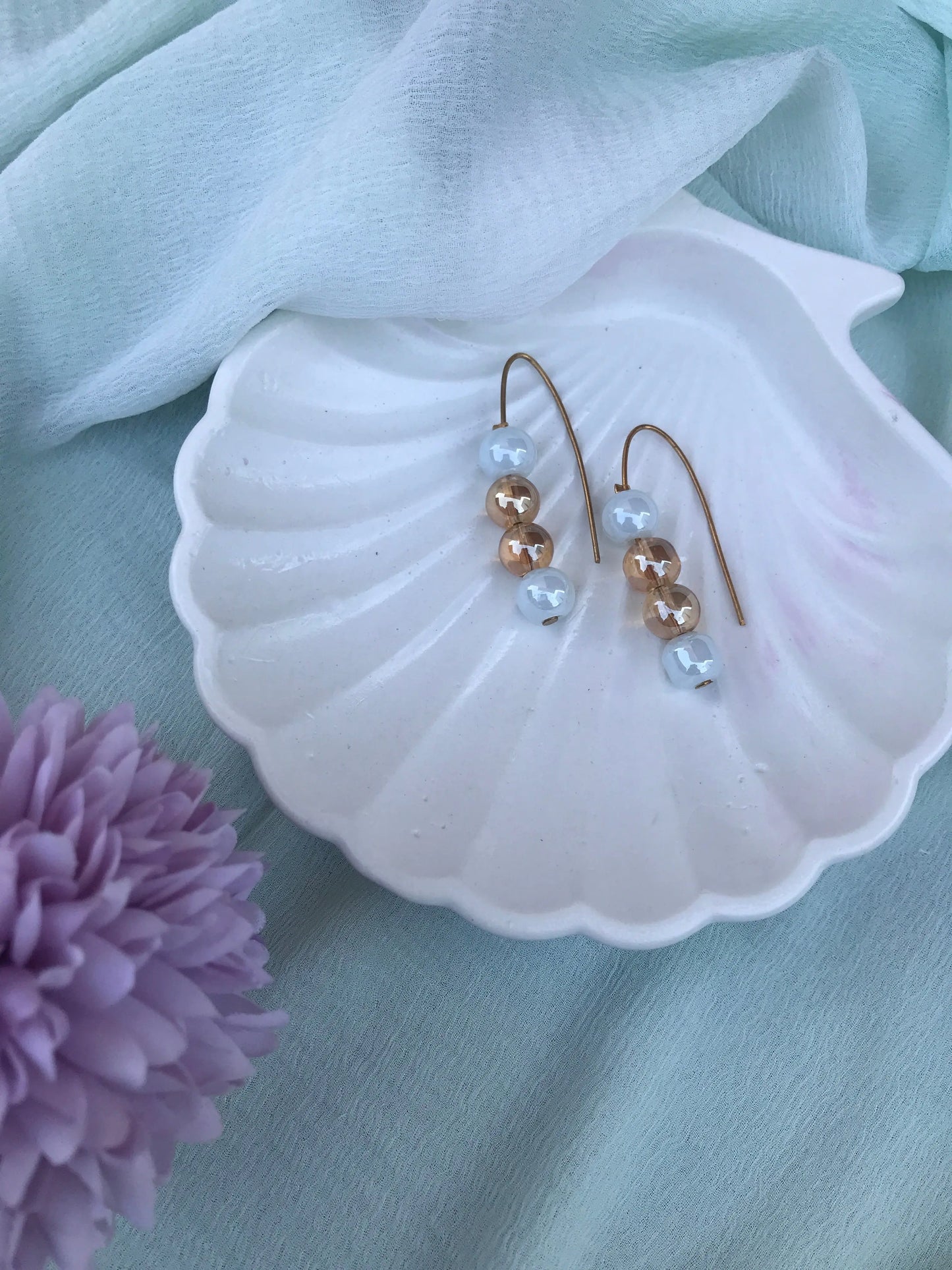 Elegant Glass Bead Hook Earrings for Women & Girls Lara Endless