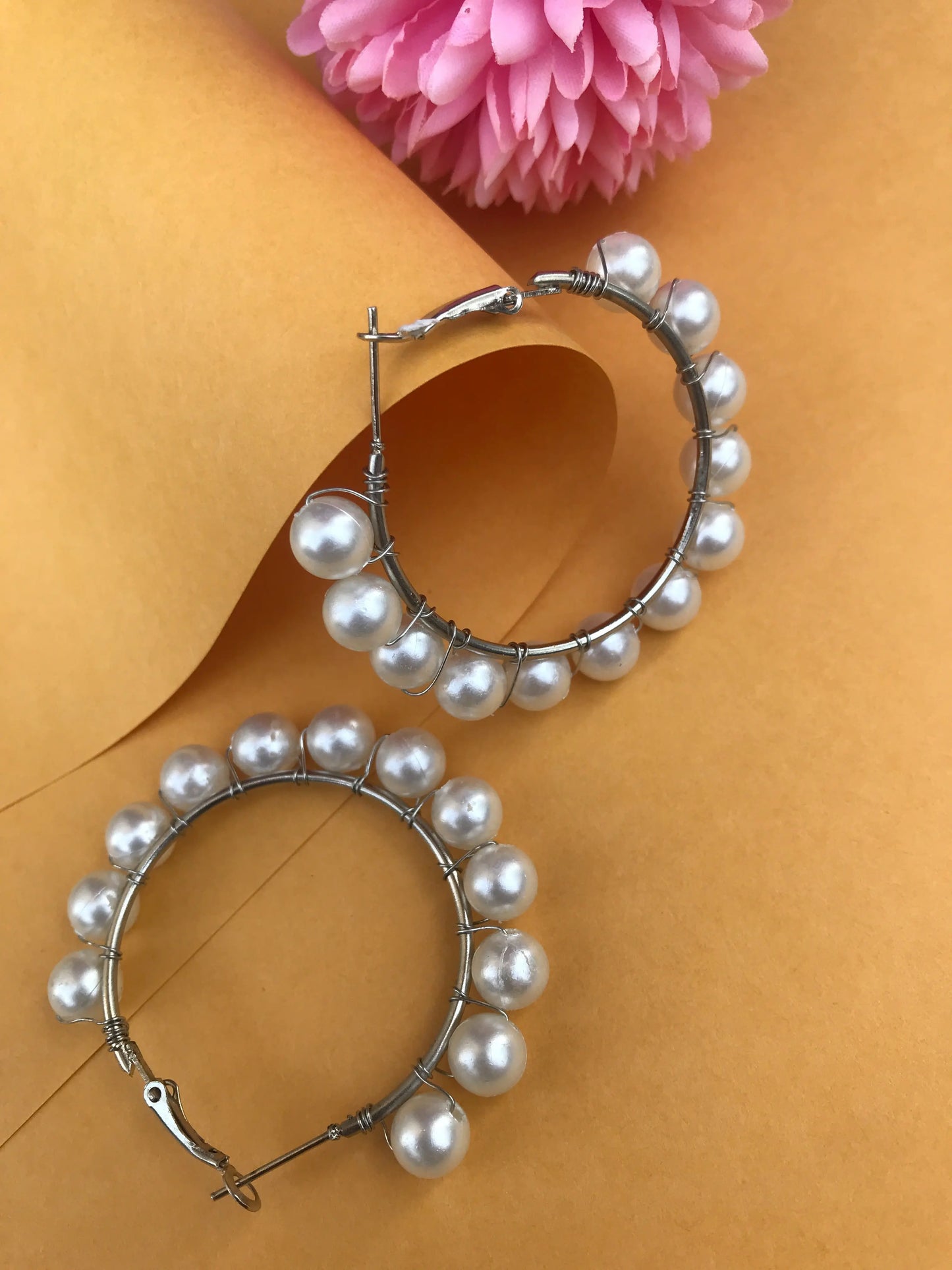 Pearl Hoop Earrings for Women & Girls Lara Endless