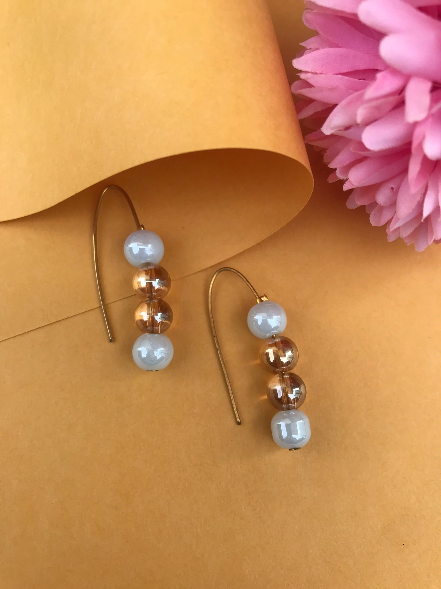 Elegant Glass Bead Hook Earrings for Women & Girls Lara Endless