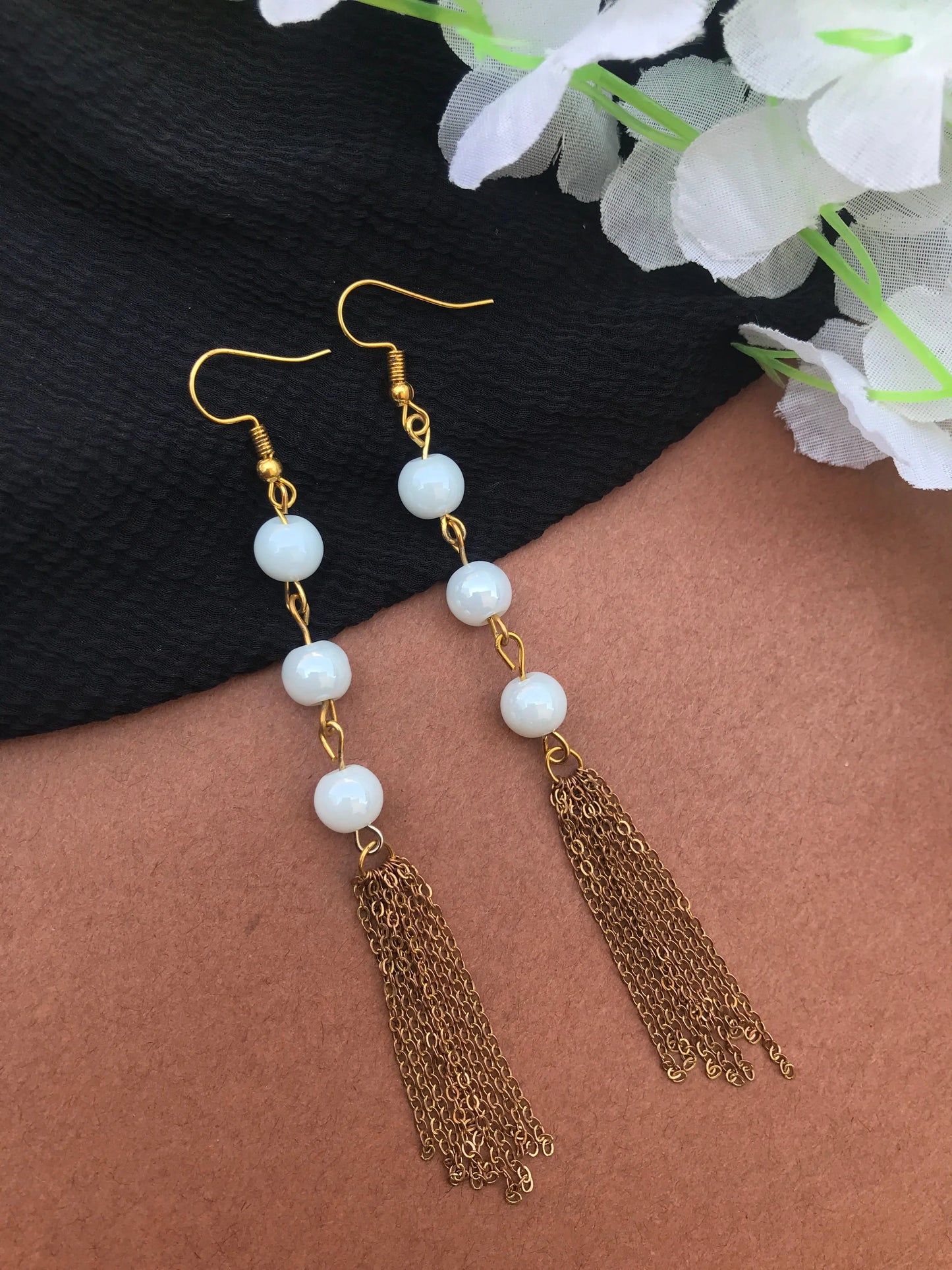 Elegant Glass Bead Dangle Earrings for Women & Girls Lara Endless