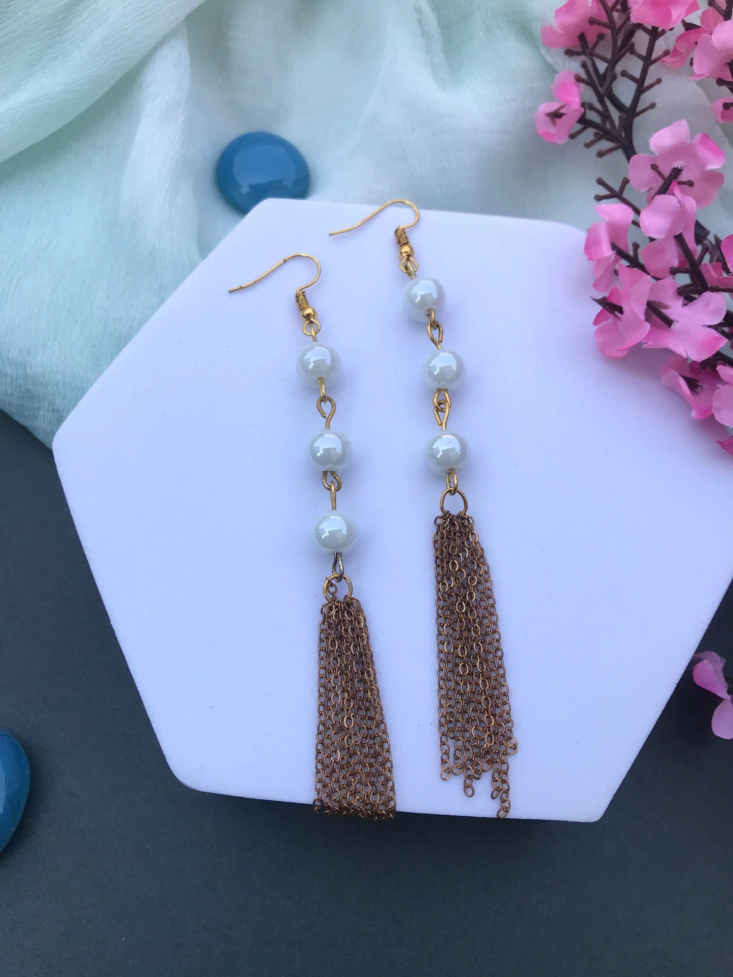 Elegant Glass Bead Dangle Earrings for Women & Girls Lara Endless