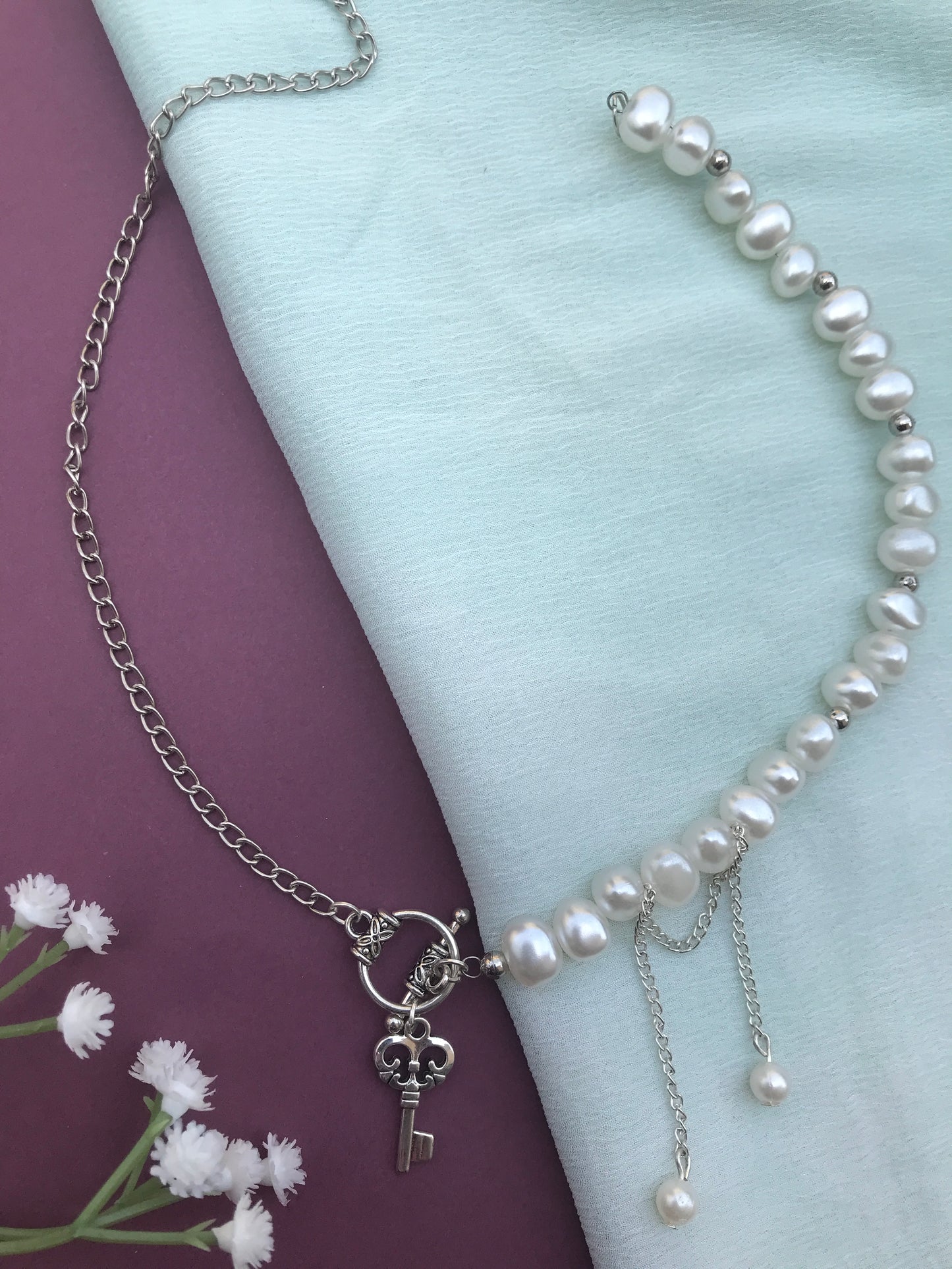 Handmade Vintage Pearl Nugget Necklace