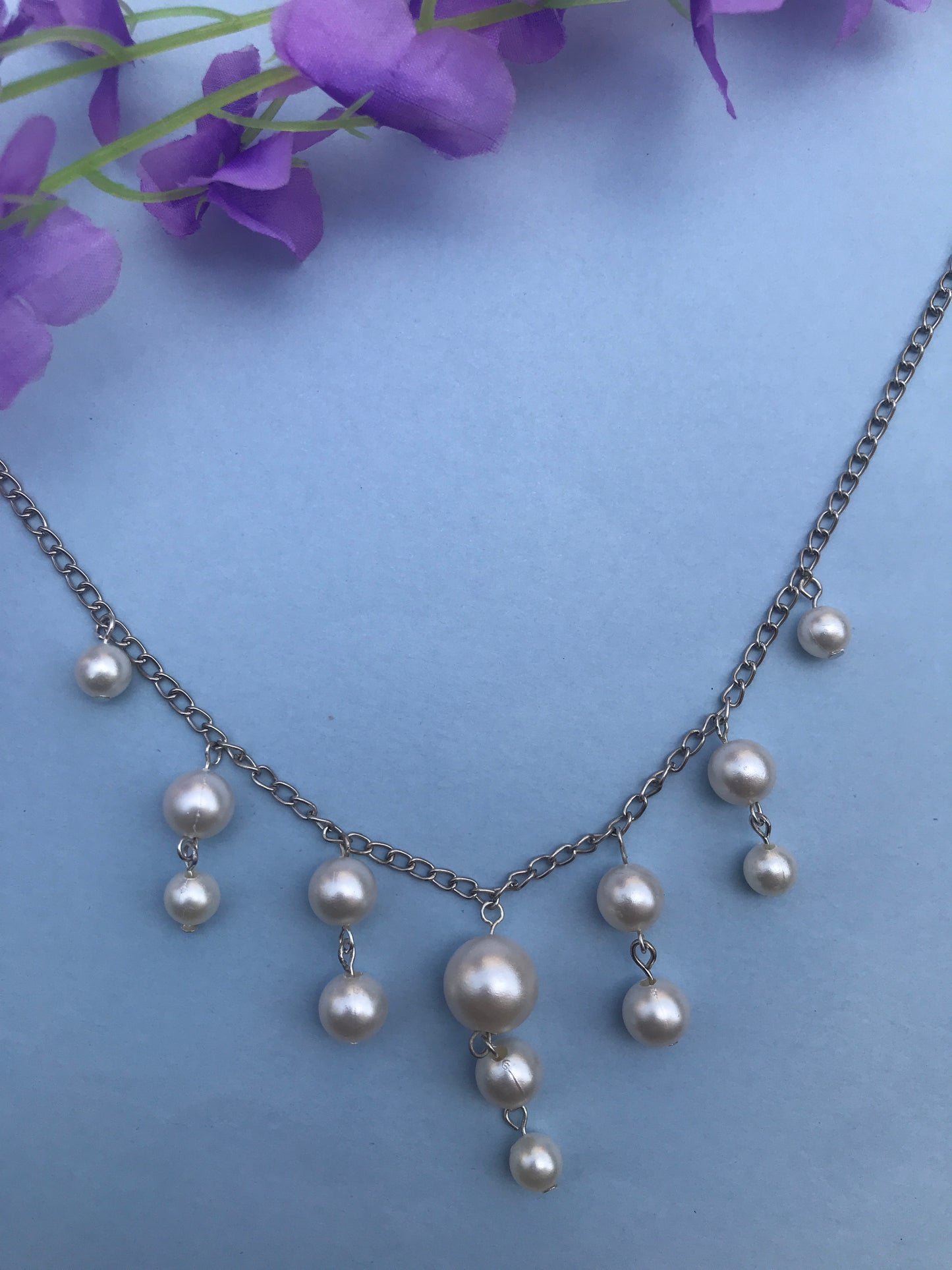 Handmade Pearl Dangle Necklace