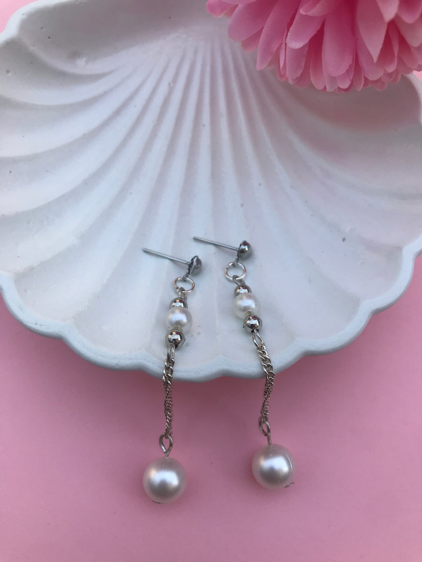 Handmade Pearl Drop Earrings