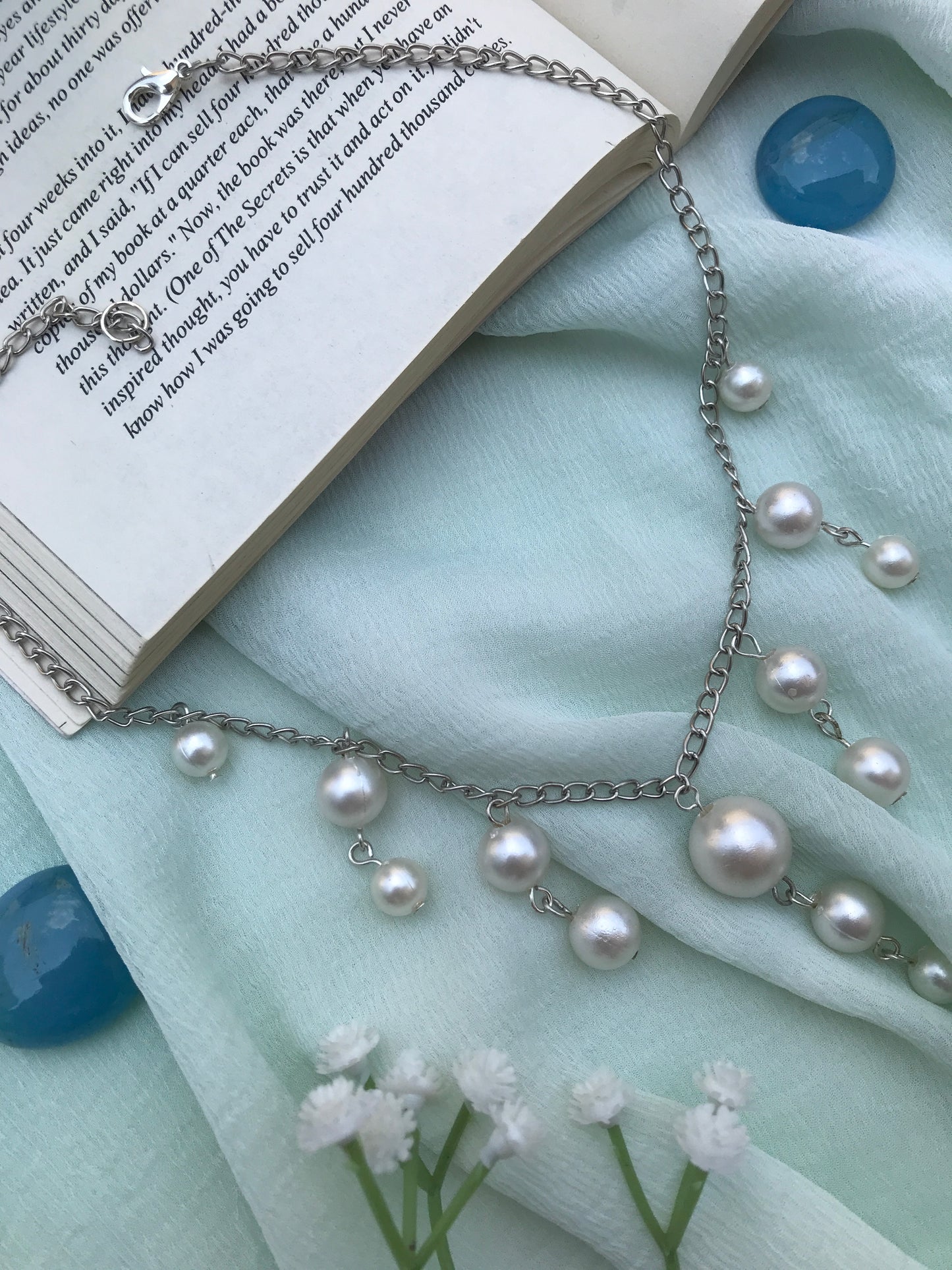 Handmade Pearl Dangle Necklace