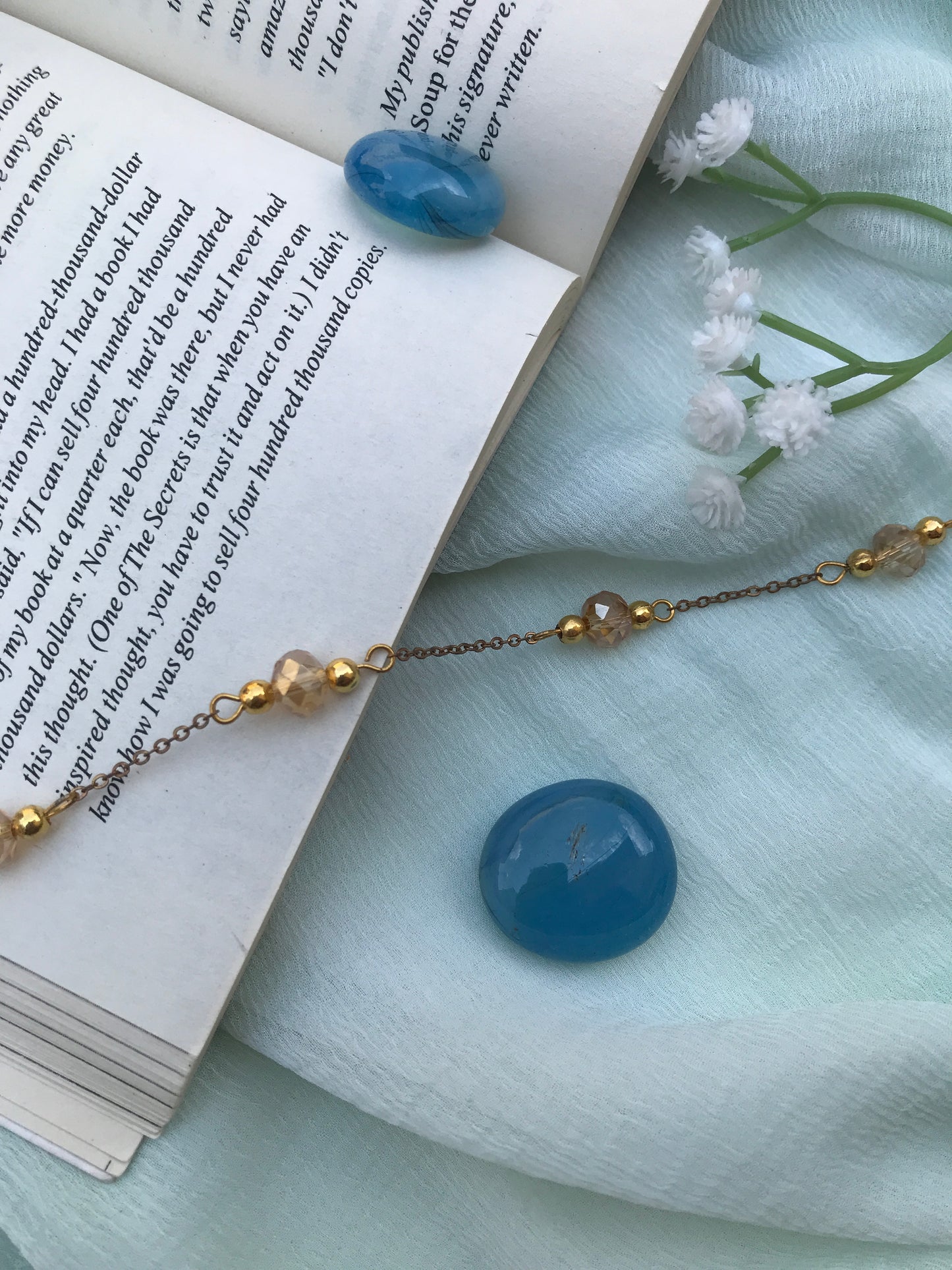 Golden Glow Minimal Crystal Chain Necklace