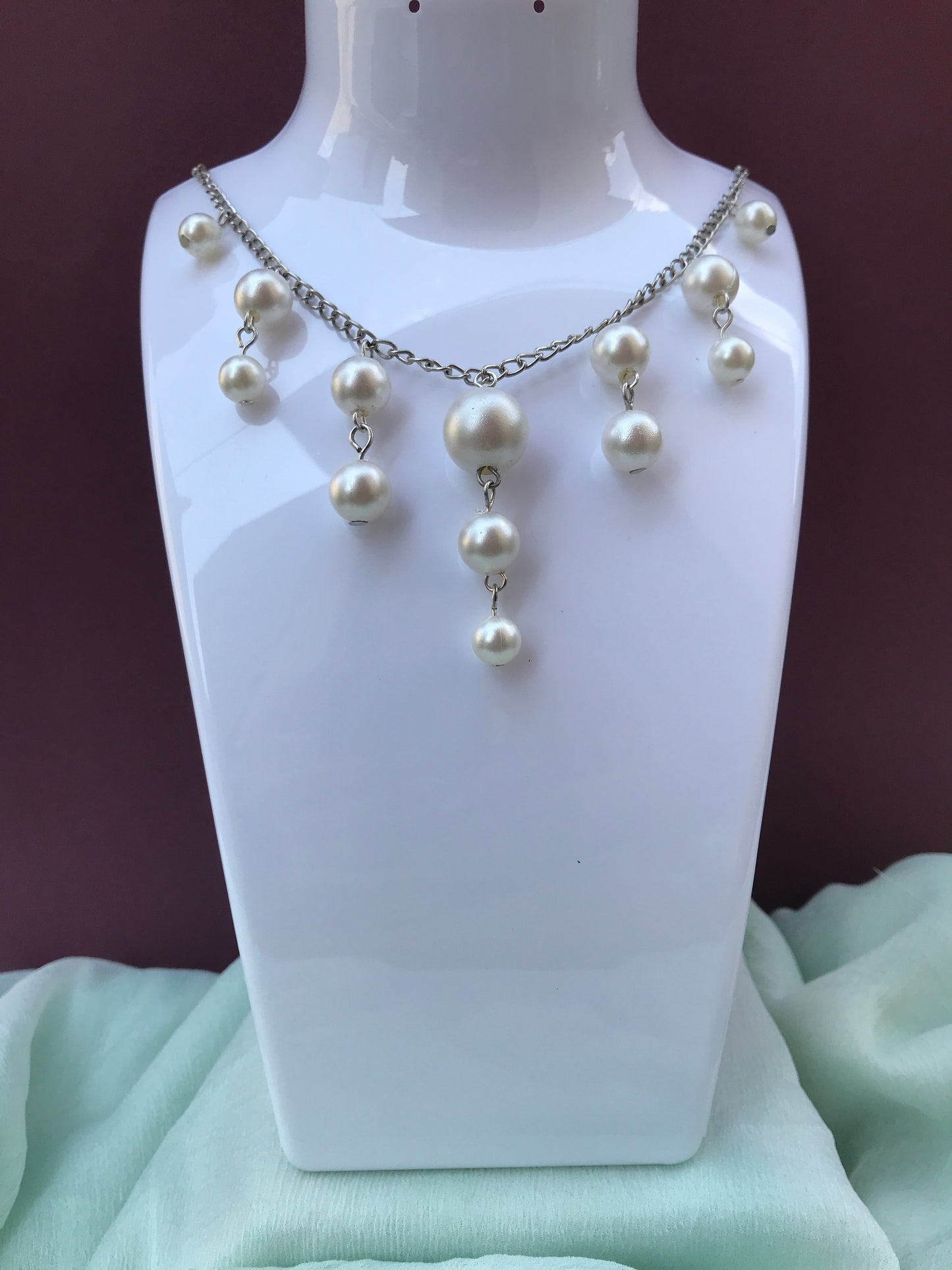 Handmade Pearl Dangle Necklace