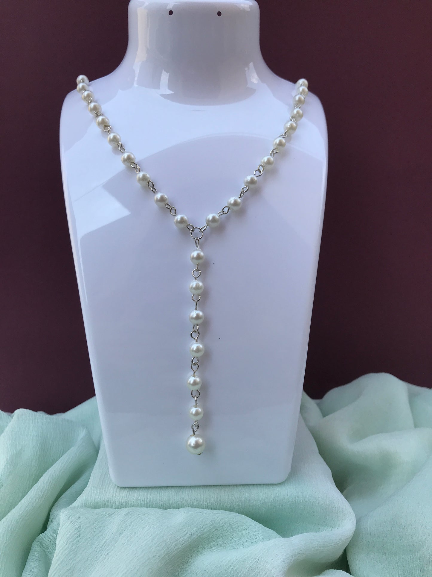 Handmade Pearl Drop Necklace