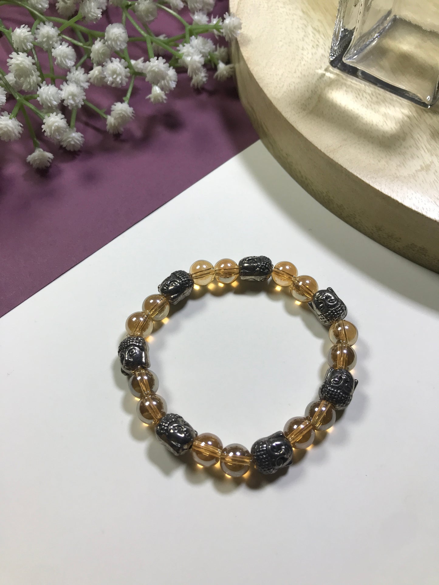 Handmade Multicolor Buddha Bracelet – Spiritual Energy & Protection Beads
