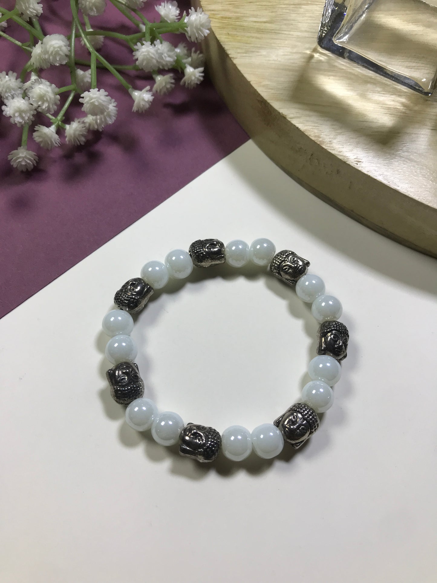 Handmade Multicolor Buddha Bracelet – Spiritual Energy & Protection Beads