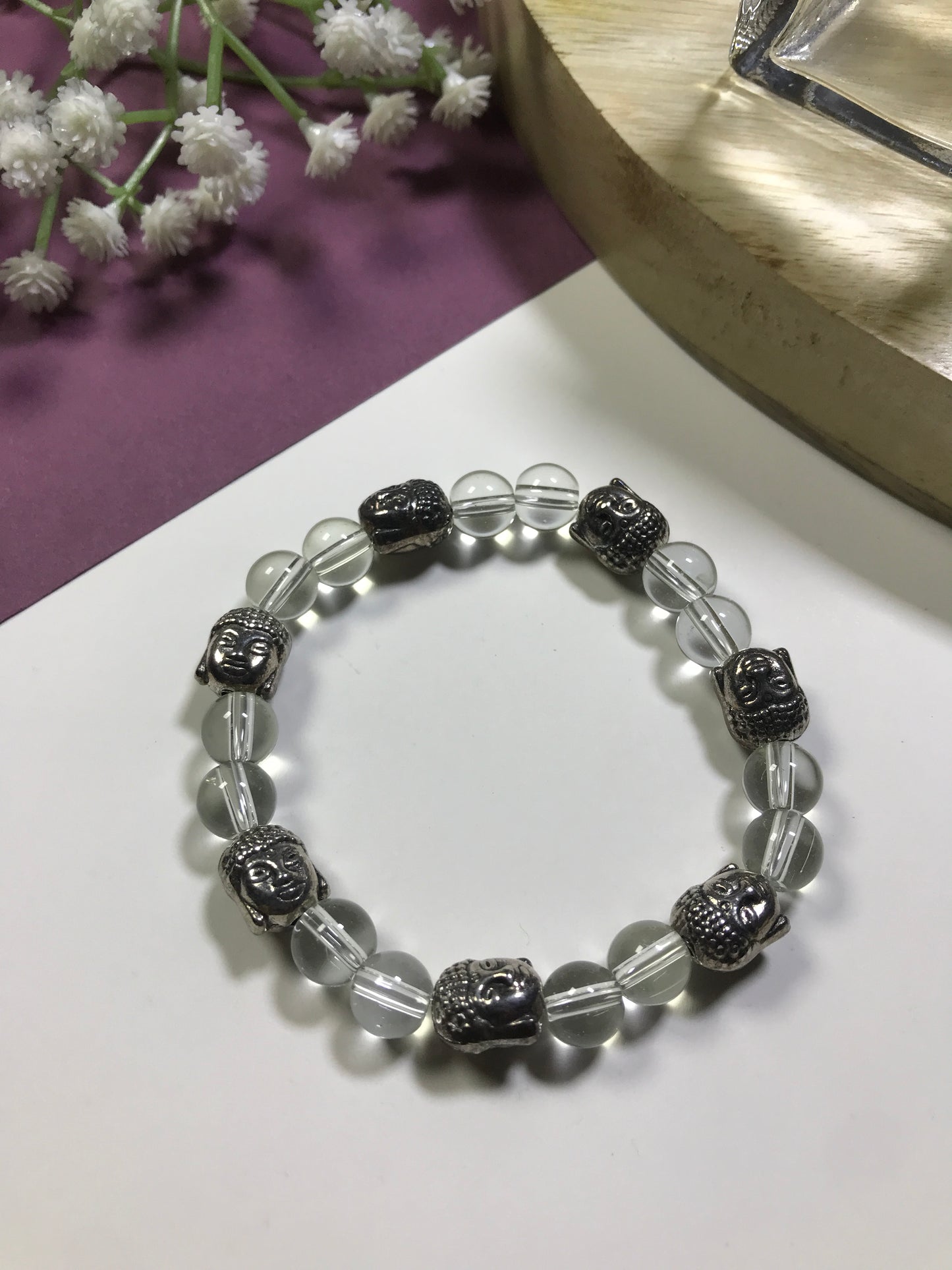 Handmade Multicolor Buddha Bracelet – Spiritual Energy & Protection Beads