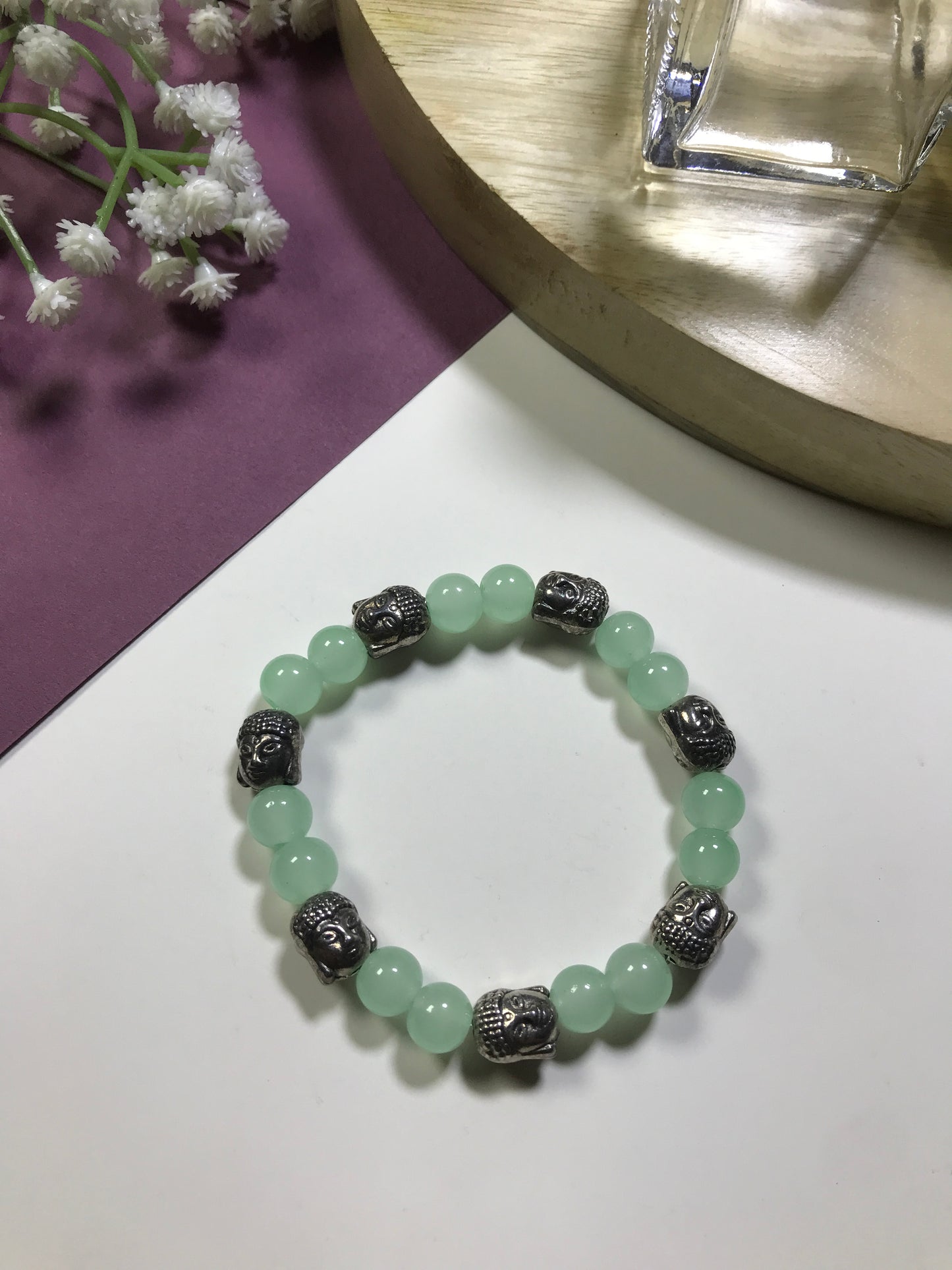 Handmade Multicolor Buddha Bracelet – Spiritual Energy & Protection Beads