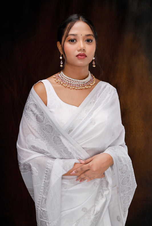 Blush Radiance Pearl Crystal Necklace Set