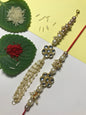 Ritika – Handcrafted Pearl Kundan Rakhi Set