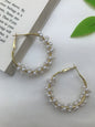 Pearl Hoop Earrings for Women – Charming Handmade Pearl Hoops