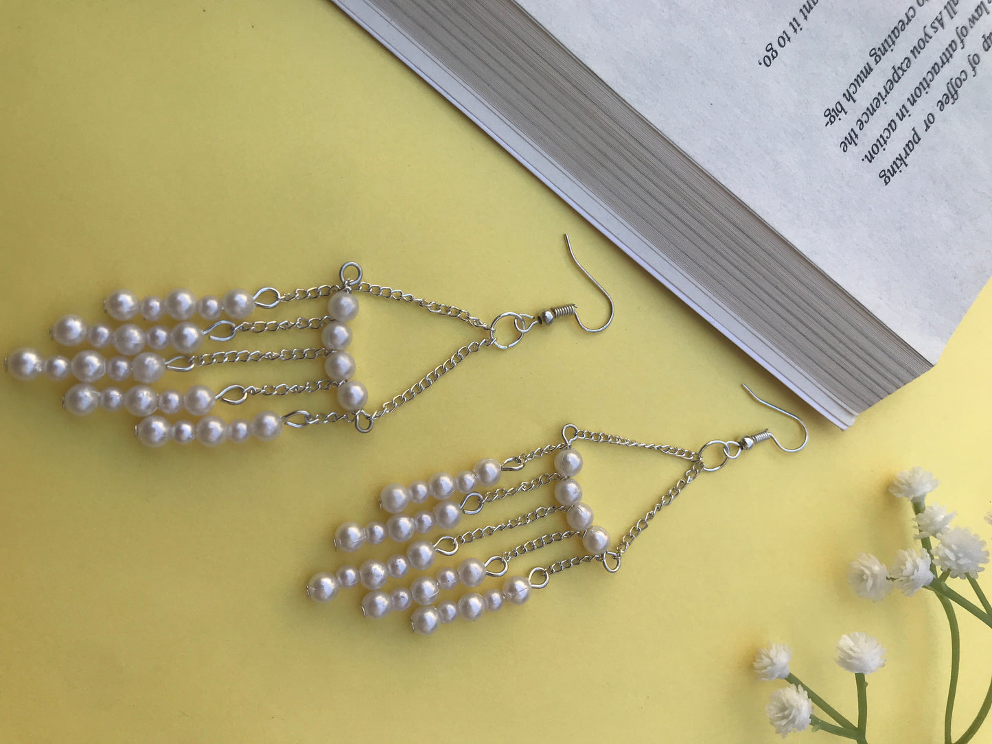Cinderella Pearl Dangler Earrings for Women | Lightweight Statement Earrings