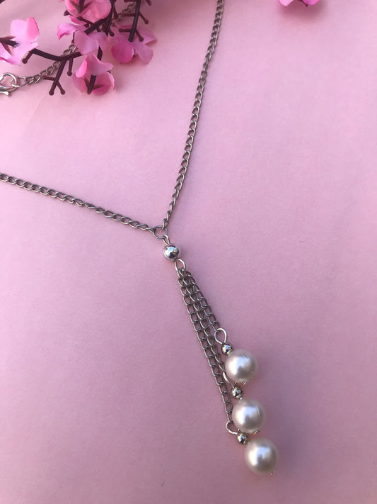 Elegant Pearl Drop Chain Necklace for Women – Fashion Statement Necklace