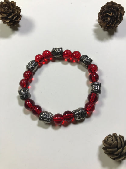 Handmade Multicolor Buddha Bracelet – Spiritual Energy & Protection Beads
